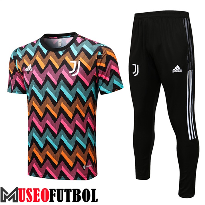 Camiseta Entrenamiento Juventus + Pantalones Azul Claro/Naranja/Rosa 2022/2023