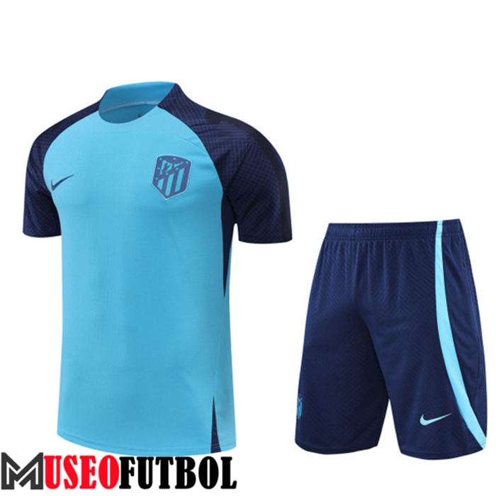 Camiseta Entrenamiento + Cortos Atletico Madrid Azul 2022/2023