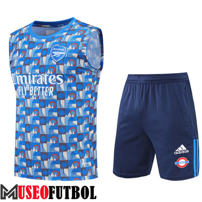 Camiseta Entrenamiento Sin mangas + Cortos Arsenal Azul/Blanco 2022/2023