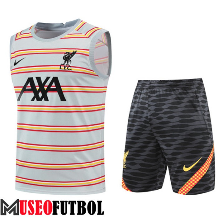 Camiseta Entrenamiento Sin mangas + Cortos FC Liverpool Gris 2022/2023