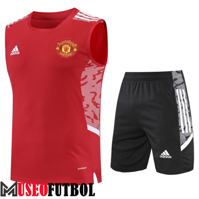 Camiseta Entrenamiento Sin mangas + Cortos Manchester United Rojo 2022/2023