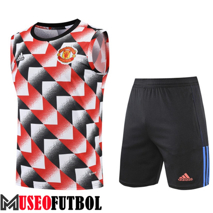 Camiseta Entrenamiento Sin mangas + Cortos Manchester United Rojo/Negro 2022/2023