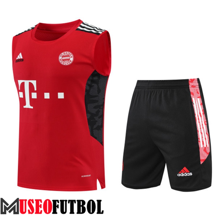 Camiseta Entrenamiento Sin mangas + Cortos Bayern Munich Rojo 2022/2023