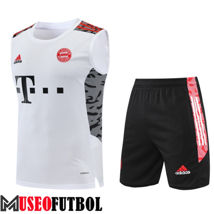 Camiseta Entrenamiento Sin mangas + Cortos Bayern Munich Blanco 2022/2023