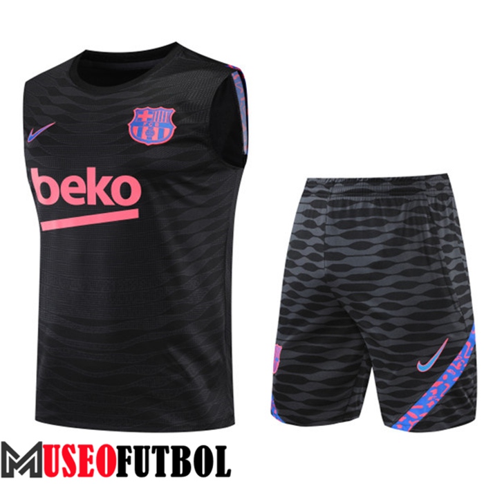 Camiseta Entrenamiento Sin mangas + Cortos FC Barcelona Negro 2022/2023