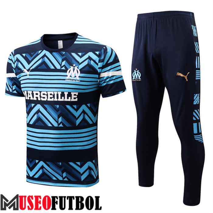 Camiseta Entrenamiento Marsella OM + Pantalones Marsella OM Azul/Negro 2022/2023