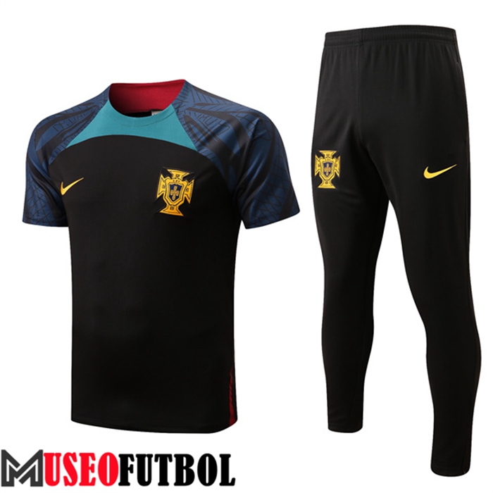 Camiseta Entrenamiento Portugal + Pantalones Negro 2022/2023