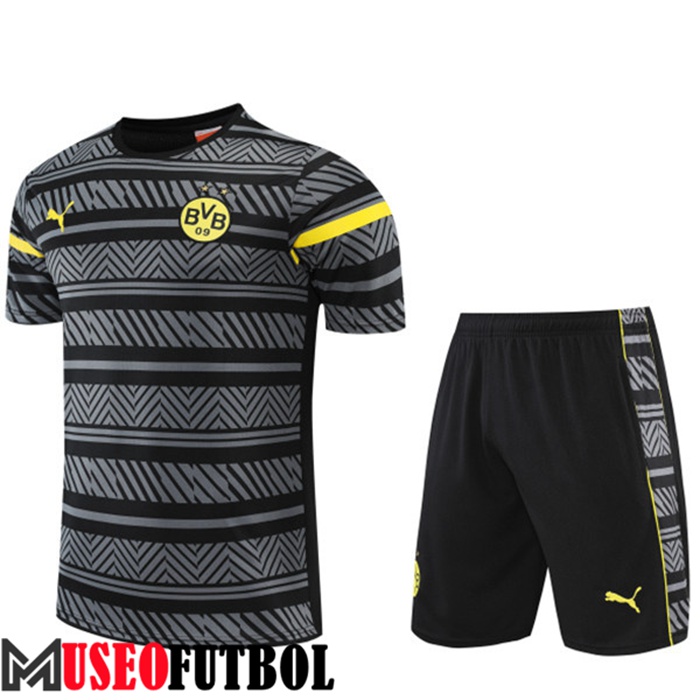 Camiseta Entrenamiento Dortmund BVB + Cortos Gris 2022/2023