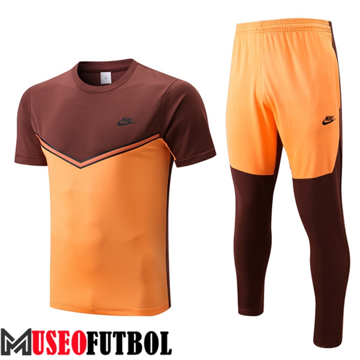 Camiseta Entrenamiento Nike + Pantalones Amarillo/Marrón 2022/2023