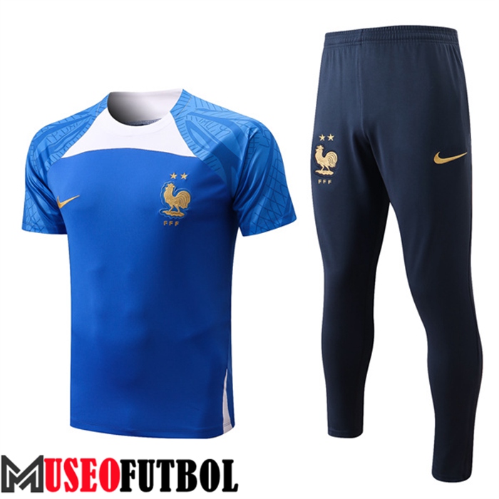 Camiseta Entrenamiento Francia + Pantalones Blanco 2022/2023