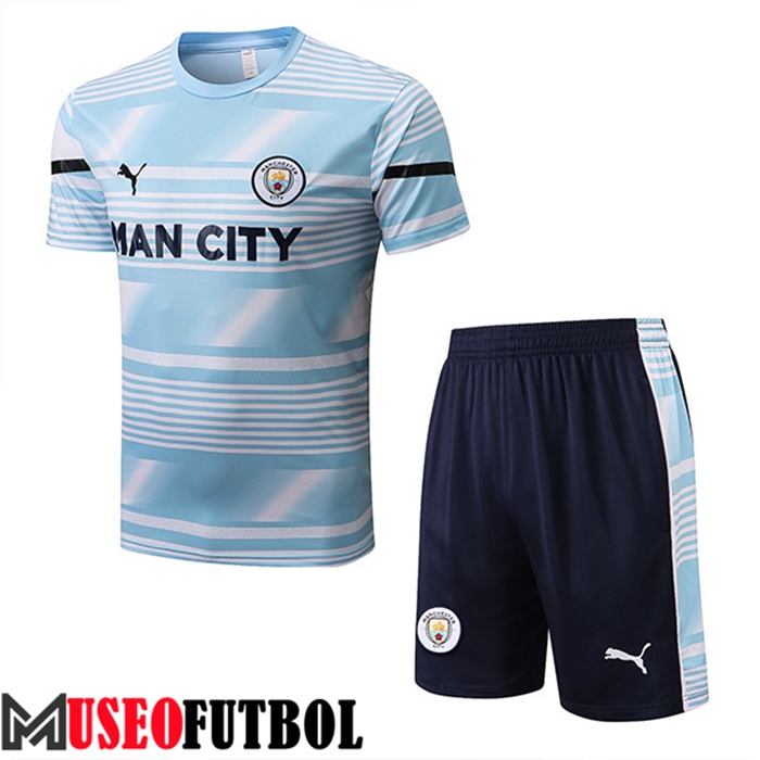 Camiseta Entrenamiento + Cortos Manchester City Azul 2022/2023