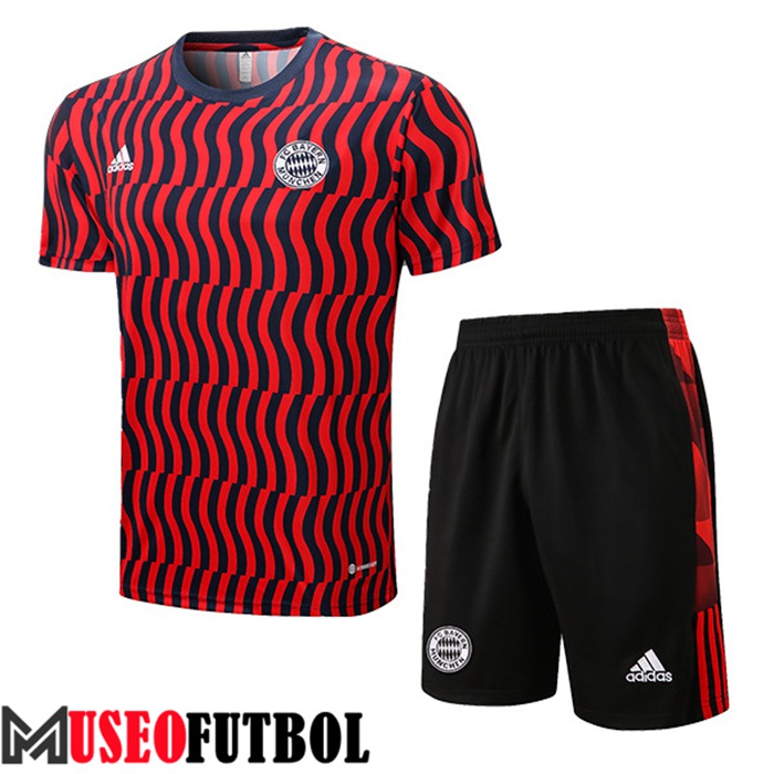 Camiseta Entrenamiento + Cortos Bayern Munich Negro/Rojo 2022/2023