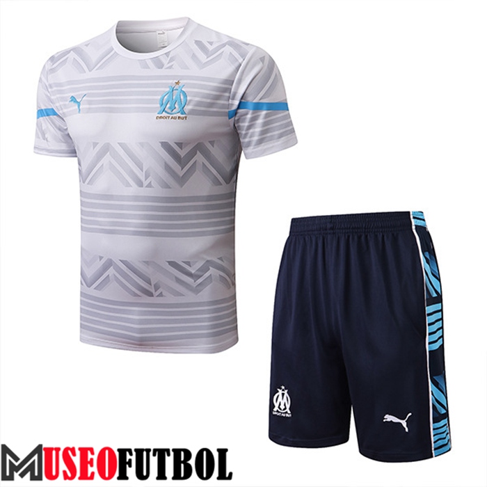 Camiseta Entrenamiento + Cortos Marsella Blanco 2022/2023