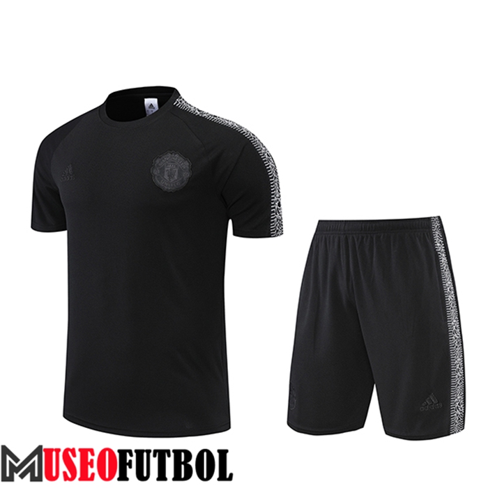 Camiseta Entrenamiento + Cortos Manchester United Negro 2022/2023