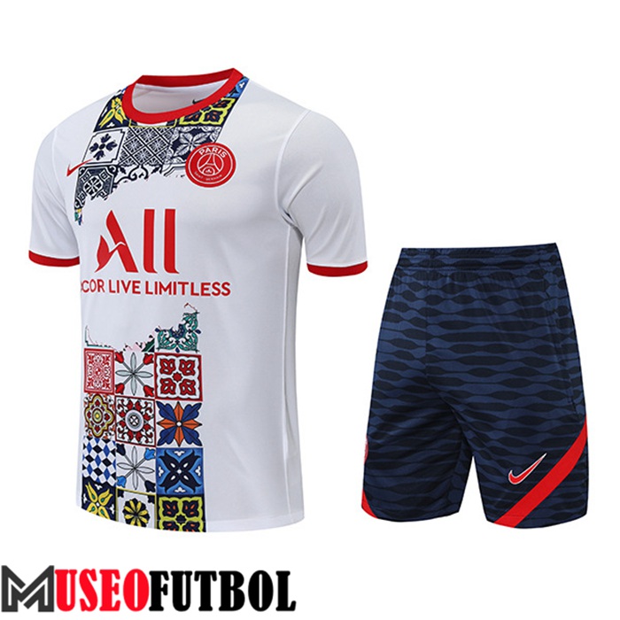 Camiseta Entrenamiento + Cortos PSG Rojo/Blanco 2022/2023