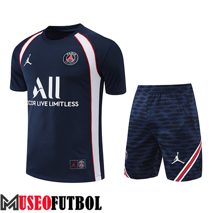 Camiseta Entrenamiento + Cortos Jordan PSG Azul Marin 2022/2023