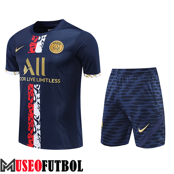 Camiseta Entrenamiento + Cortos PSG Azul Marin 2022/2023