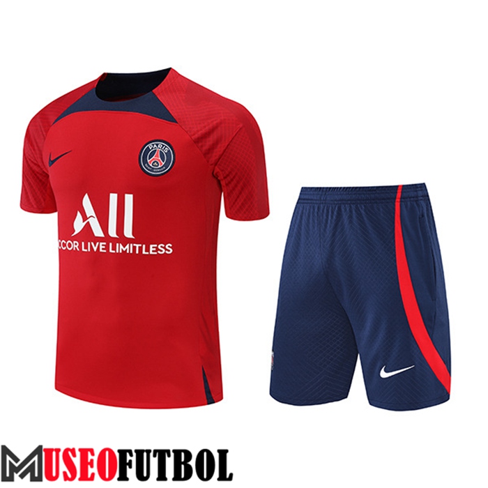 Camiseta Entrenamiento + Cortos PSG Rojo 2022/2023