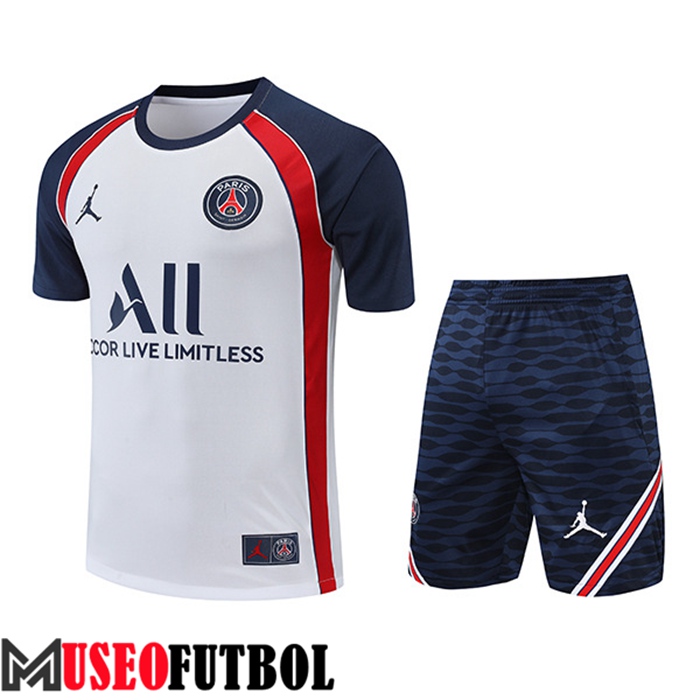 Camiseta Entrenamiento + Cortos PSG Blanco/Rojo 2022/2023