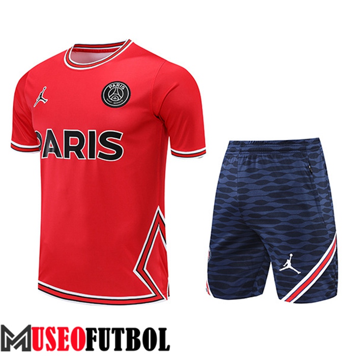 Camiseta Entrenamiento + Cortos Jordan PSG Rojo 2022/2023