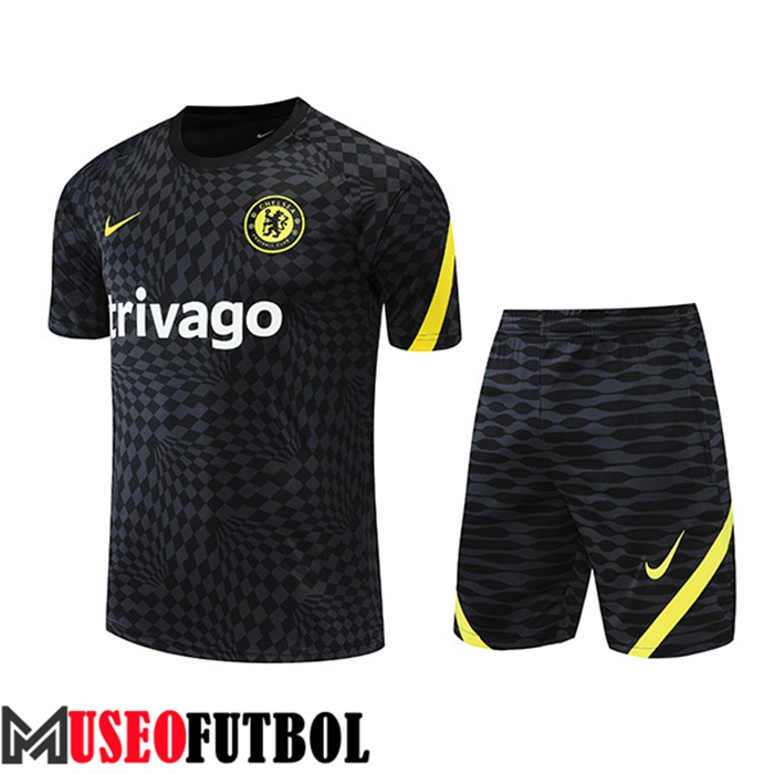 Camiseta Entrenamiento + Cortos FC Chelsea Negro 2022/2023