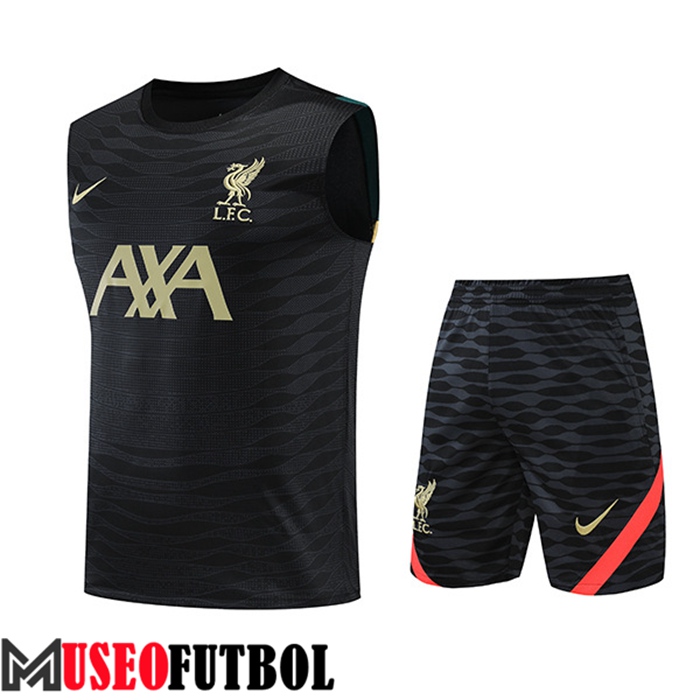 Chalecos De Futbol + Cortos FC Liverpool Negro 2022/2023