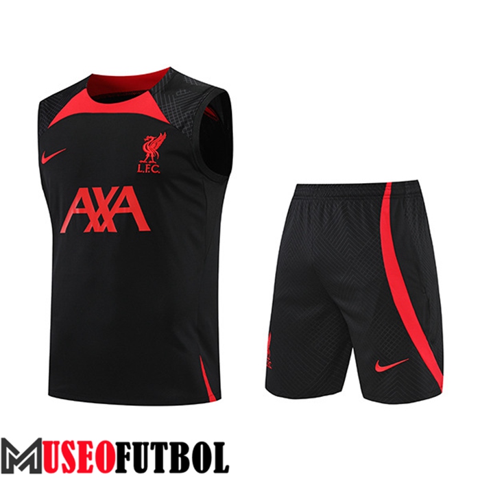 Chalecos De Futbol + Cortos FC Liverpool Rojo/Negro 2022/2023