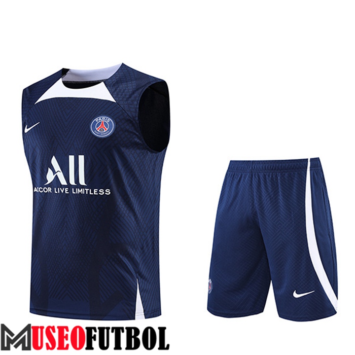 Chalecos De Futbol + Cortos PSG Azul Marin/Blanco 2022/2023