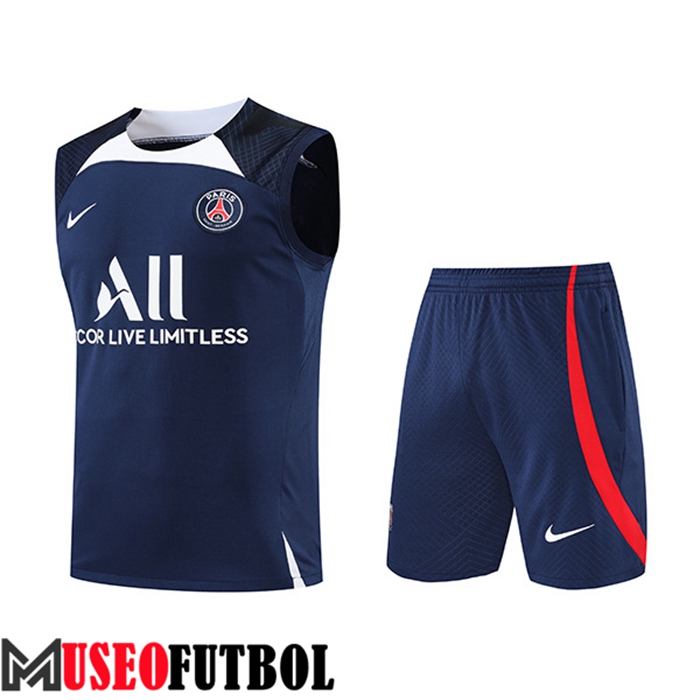 Chalecos De Futbol + Cortos PSG Azul Marin/Negro 2022/2023