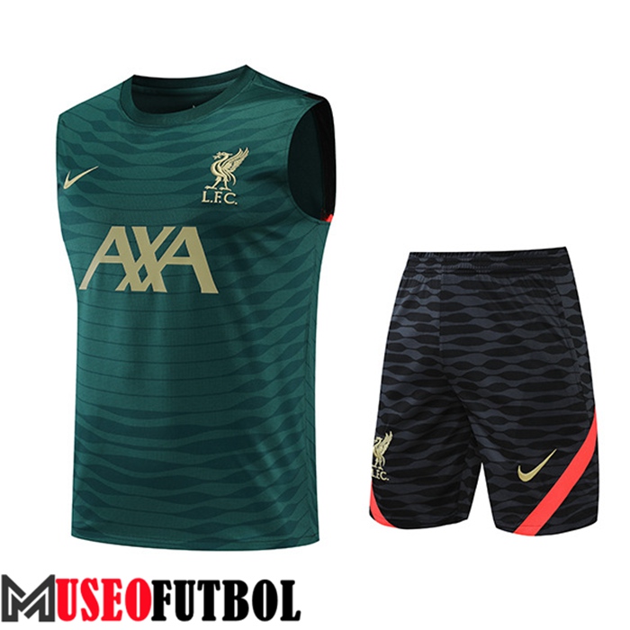 Chalecos De Futbol + Cortos FC Liverpool Verde 2022/2023