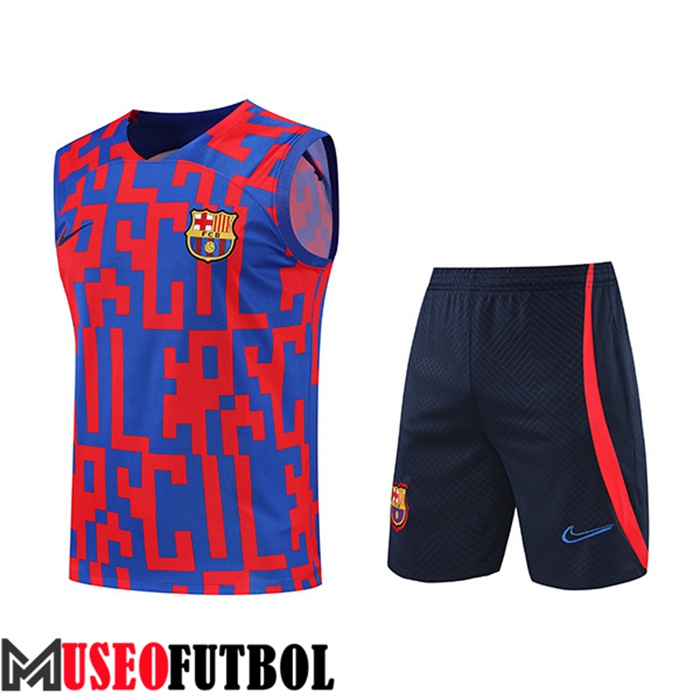 Chalecos De Futbol + Cortos FC Barcelona Rojo/Azul 2022/2023