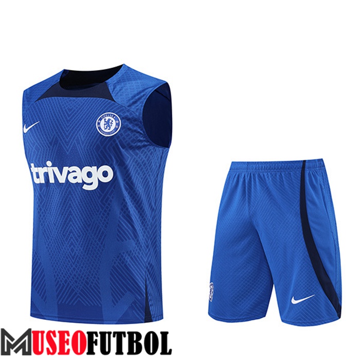 Chalecos De Futbol + Cortos FC Chelsea Azul/Negro 2022/2023