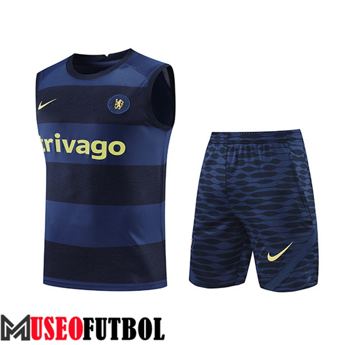 Chalecos De Futbol + Cortos FC Chelsea Negro/Azul 2022/2023