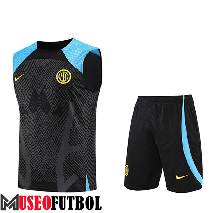 Chalecos De Futbol + Cortos Inter Milan Negro/Azul 2022/2023