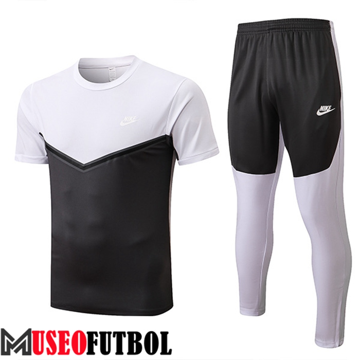 Camiseta Entrenamiento + Pantalones Nike Blanco/Negro 2022/2023