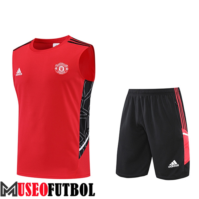 Chalecos De Futbol + Cortos Manchester United Rojo 2022/2023