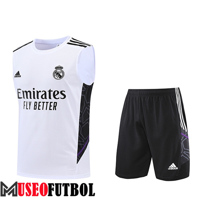 Chalecos De Futbol + Cortos Real Madrid Blanco 2022/2023