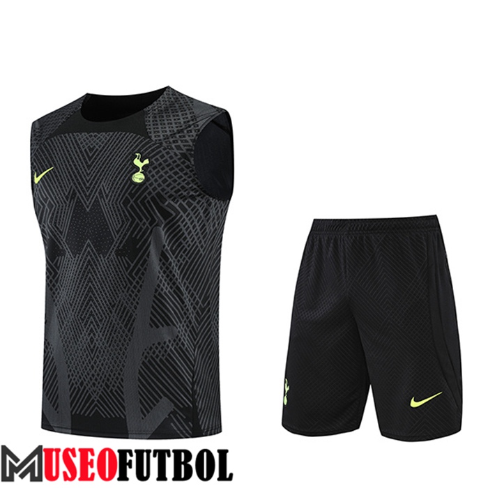 Chalecos De Futbol + Cortos Tottenham Hotspur Gris/Negro 2022/2023