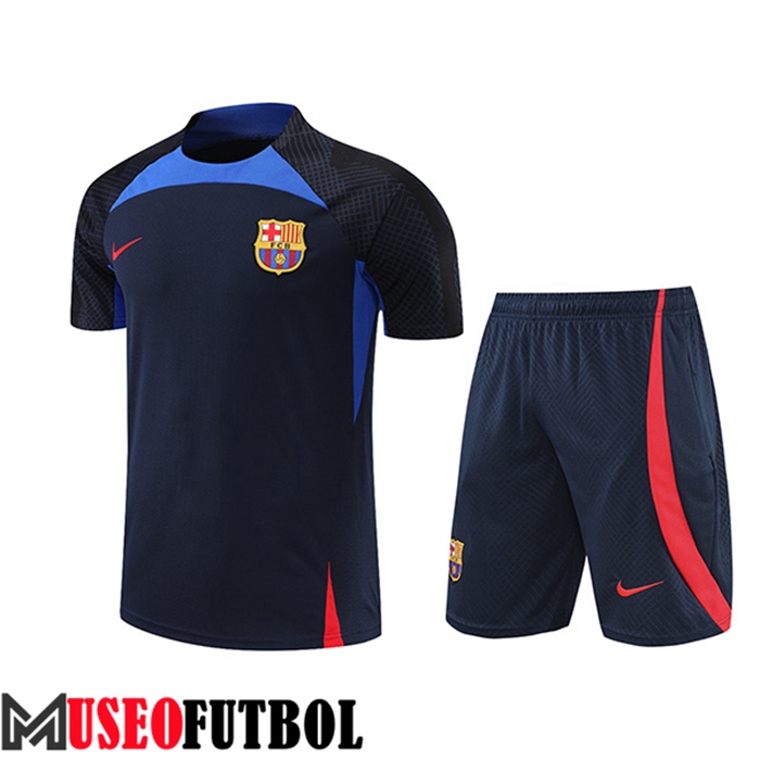 Camiseta Entrenamiento + Cortos FC Barcelona Azul Marin 2022/2023