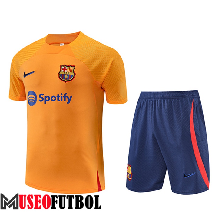 Camiseta Entrenamiento + Cortos FC Barcelona Amarillo 2022/2023