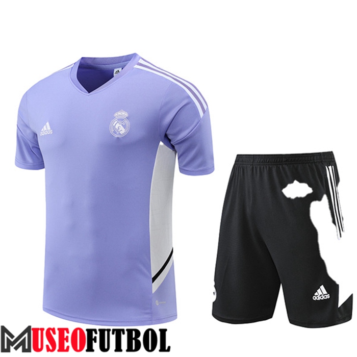 Camiseta Entrenamiento + Cortos Real Madrid Púrpura 2022/2023