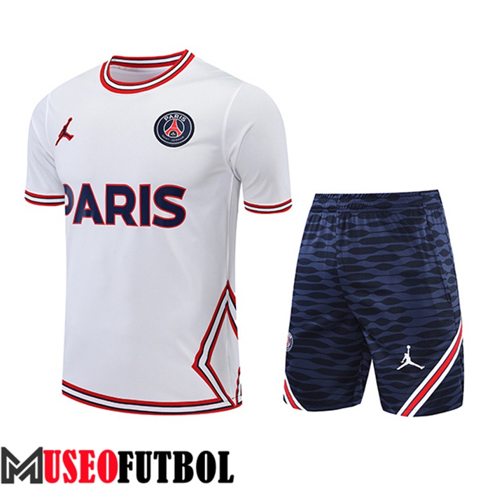 Camiseta Entrenamiento + Cortos Jondan PSG Blanco 2022/2023