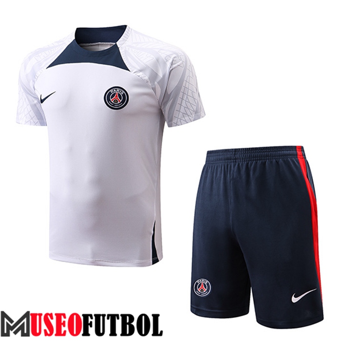 Camiseta Entrenamiento + Cortos PSG Negro/Blanco 2022/2023