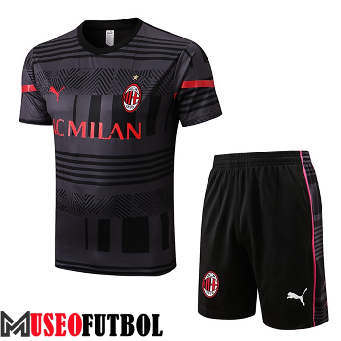 Camiseta Entrenamiento + Cortos AC Milan Gris 2022/2023