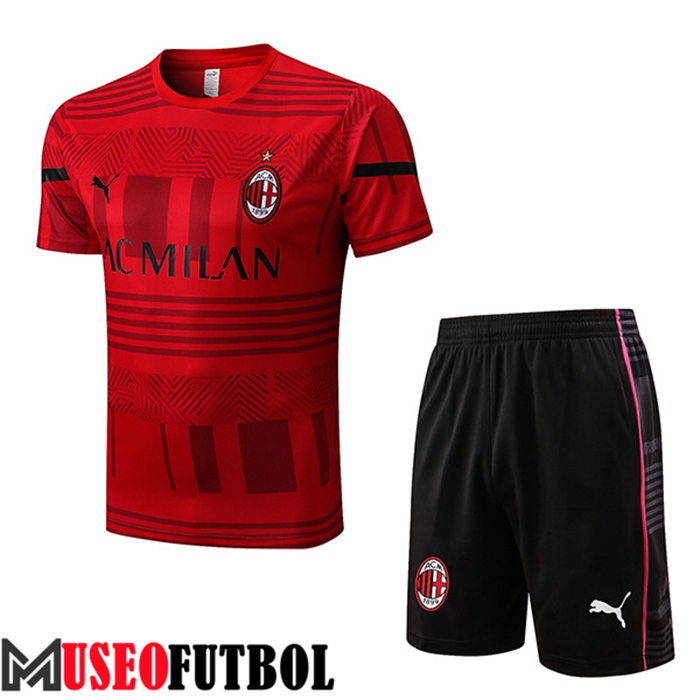 Camiseta Entrenamiento + Cortos AC Milan Rojo 2022/2023