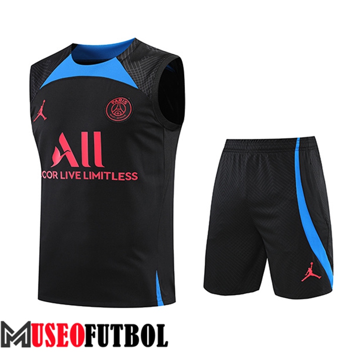 Chalecos De Futbol + Cortos Jondan PSG Negro/Azul 2022/2023