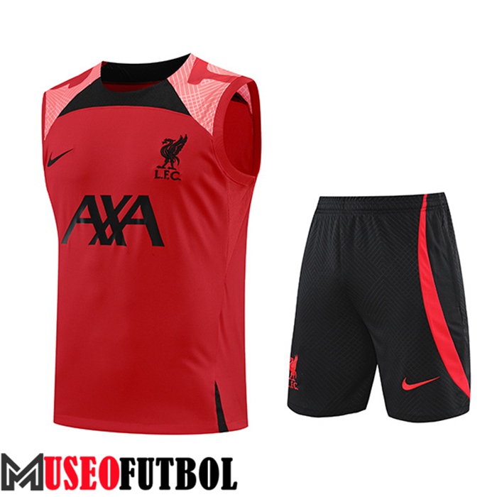 Chalecos De Futbol + Cortos FC Liverpool Rojo/Negro 2022/2023