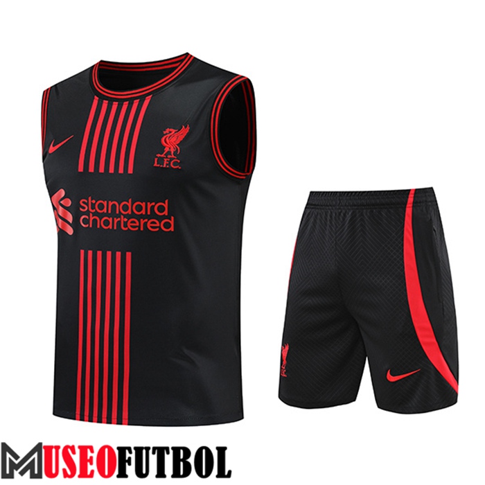 Chalecos De Futbol + Cortos FC Liverpool Negro 2022/2023