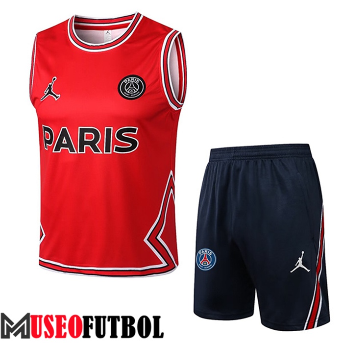 Chalecos De Futbol + Cortos Jondan PSG Rojo 2022/2023