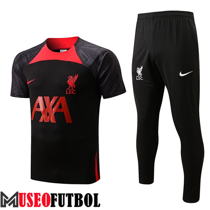 Camiseta Entrenamiento + Pantalones FC Liverpool Rojo/Negro 2022/2023